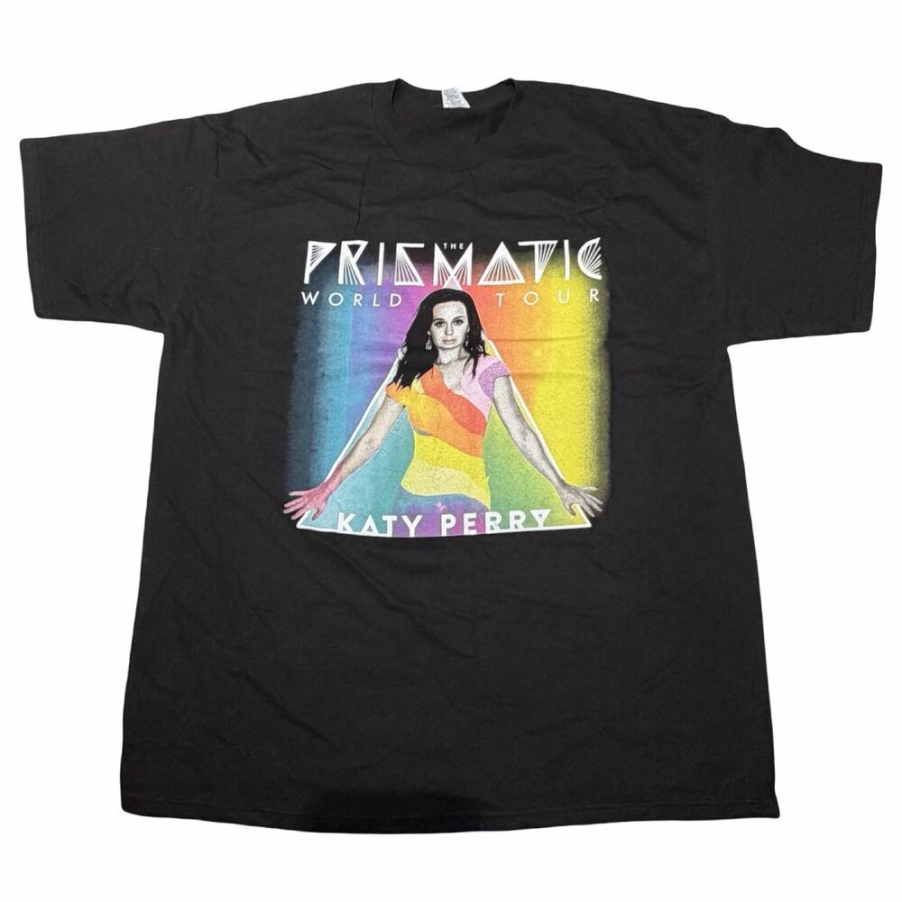 Katy Perry Prismatic World Tour 2014 Concert T-Shirt XL Black NOS Double Sided